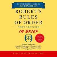 Robert's Rules of Order Newly Revised in Brief, 3rd Edition （Library）