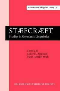 STAEFCRAEFT : Studies in Germanic Linguistics. Selected papers from the 1st and 2nd Symposium on Germanic Linguistics, University of Chicago, 4 April 1985, and University of Illinois at Urbana-Champaign, 3-4 Oct. 1986 (Current Issues in Linguistic Th