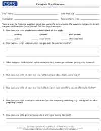 CSBS™ Record Forms and Caregiver Questionnaires : Communication and Symbolic Behavior Scales (CSBS™) （First Normed Looseleaf）