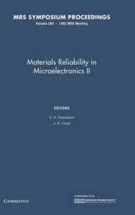 Materials Reliability in Microelectronics II : Symposium Held April 27-May 1, 1992, San Francisco, California, U.S.A. (Materials Research Society Symp