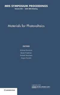 Materials for Photovoltaics: Volume 836 (Mrs Proceedings)