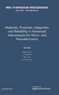 Materials, Processes, Integration and Reliability in Advanced Interconnects for Micro and Nanoelectronics : Symposium Held April 10 - 12, 2007, San Fr