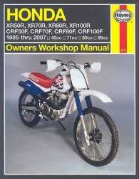 Honda XR50/70/80/100R CRF50/70/80/100F, 1985 through 2007 : Owners Workshop Manual (Motorcycle Repair Manual)