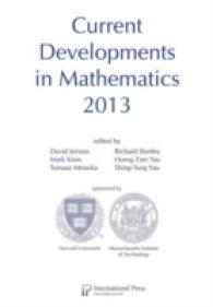 Current Developments in Mathematics 2013 (Current Developments in Mathematics)