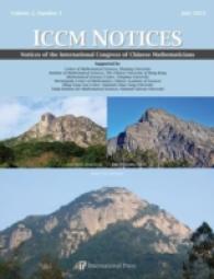 Notices of the International Congress of Chinese Mathematics : Volume 2, Number 1 (2014)