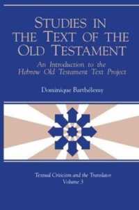 Studies in the Text of the Old Testament : An Introduction to the Hebrew Old Testament Text Project (Textual Criticism and the Translator)