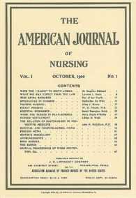American Journal of Nursing : October 1900 （1 Reprint）