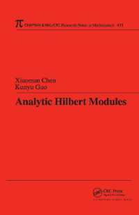 Analytic Hilbert Modules (Chapman & Hall/crc Research Notes in Mathematics Series)