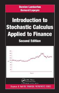 確率解析の金融への応用：入門（第２版）<br>Introduction to Stochastic Calculus Applied to Finance (Chapman and Hall/crc Financial Mathematics Series) （2ND）