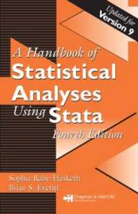 STATAを利用した統計解析ハンドブック（第4版）<br>Handbook of Statistical Analyses Using Stata （4TH）