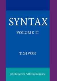 Syntax : An Introduction. Volume II (Syntax)