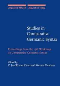 Studies in Comparative Germanic Syntax : Proceedings from the 15th Workshop on Comparative Germanic Syntax (Groningen, May 26-27, 2000) (Linguistik Aktuell/linguistics Today)