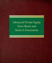 Advanced Private Equity Term Sheets and Series a Documents （Looseleaf）