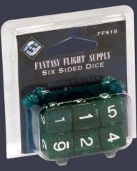 Fantasy Flight Supply Six-Sided Dice : Marble Green