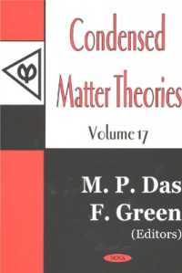 Condensed Matter Theories, Volume 17 -- Hardback 〈17〉