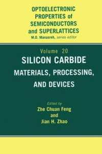 趣味・スポーツ・実用 Silicon Carbide and Related Materials Silicon Carbide : Materials, Processing & Devices / Zhe, Chuan