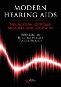 Modern Hearing AIDS : Verification, Outcome Measures, and Follow-up -- Hardback