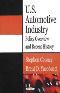 U.S. Automotive Industry : Policy Overview & Recent History -- Paperback / softback