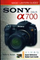 Sony DSLR A700 (Magic Lantern Guides)
