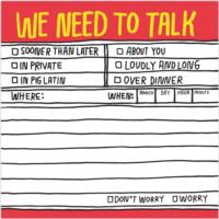 We Need to Talk : Hl Sticky Note （NPD）