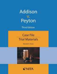 Addison v. Peyton: Case File (NITA") （3RD）
