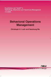 Behavioral Operations Management (Foundations and Trends® in Technology, Information and Operations Management)