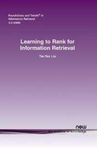 Learning to Rank for Information Retrieval (Foundations and Trends® in Information Retrieval)