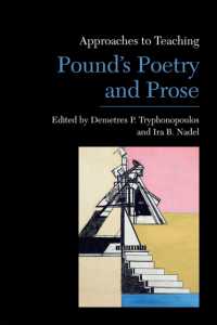 Approaches to Teaching Pound's Poetry and Prose (Approaches to Teaching World Literature S.)