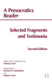 Presocratics Reader : Selected Fragments and Testimonia (Hackett Classics) -- Paperback / softback （2）