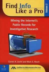 Finding Info Like a Pro : Mining the Internet's Public Records for Investigative Research 〈2〉 （PAP/CDR）