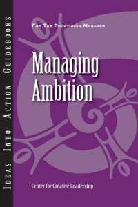 Managing Ambition (J-b Ccl (Center for Creative Leadership))