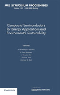 Compound Semiconductors for Energy Applications and Environmental Sustainability: Volume 1167 (Mrs Proceedings)