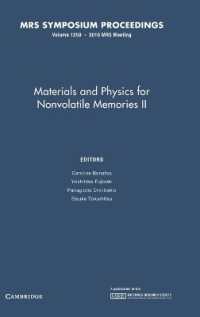 Materials and Physics for Nonvolatile Memories II: Volume 1250 (Mrs Proceedings)