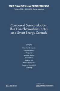 Compound Semiconductors: Volume 1538 : Thin-Film Photovoltaics, LEDs, and Smart Energy Controls (Mrs Proceedings)