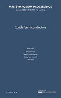 Oxide Semiconductors: Volume 1633 (Mrs Proceedings)