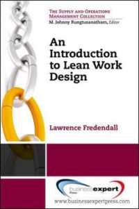 An Introduction to Lean Work Design: Fundamentals of Lean Operations, Volume I