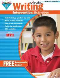 Everyday Writing Intervention Activities Grade K Book Teacher Resource (Eia)
