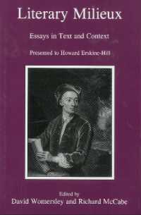 Literary Milieux : Essays in Text and Context Presented to Howard Erskine-Hill