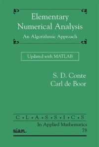 Elementary Numerical Analysis : An Algorithmic Approach Updated with MATLAB (Classics in Applied Mathematics)