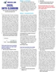 Excel Data Cleansing Tip Card : (laminated tip card) -- Paperback / softback
