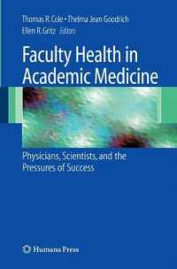 Faculty Health in Academic Medicine : Physicians, Scientists, and the Pressures of Success