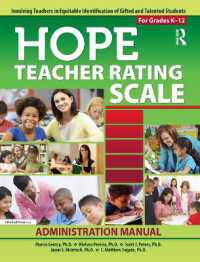 HOPE Teacher Rating Scale : Involving Teachers in Equitable Identification of Gifted and Talented Students in K-12: Manual