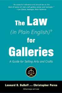 The Law (in Plain English) for Galleries : A Guide for Selling Arts and Crafts (In Plain English) （Critical）