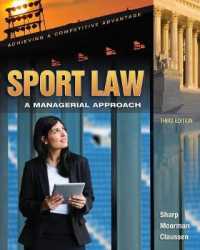 Sport Law : A Managerial Appraoch （3TH）