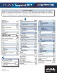 ICD-10 2017 Snapshot Coding Card Allergy/Immunology （LAM CRDS）