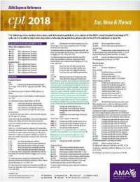 CPT® 2018 Express Reference Coding Cards: Ear， Nose & Throat