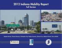 2012 Indiana Mobility Report: Summary Version