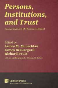 Persons, Institutions, and Trust : Essays in Honor of Thomas O. Buford (Philosophy of Personalism)