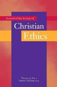 Journal of the Society of Christian Ethics : Spring/summer 2015, Volume 35, No. 1 -- Paperback / softback