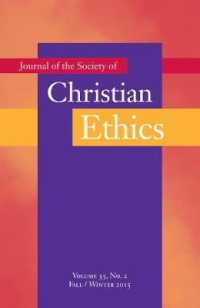 Journal of the Society of Christian Ethics : Fall/Winter 2015, Volume 35, No 2